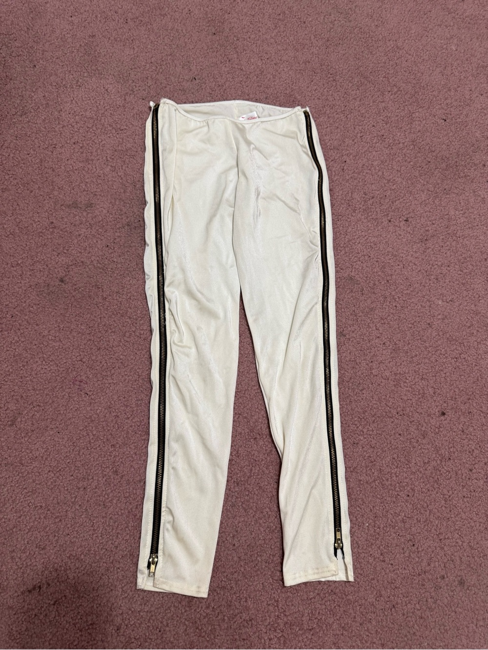 Small ivory cigarette pants y2k vintage pin up retro skinny leggings stretchy